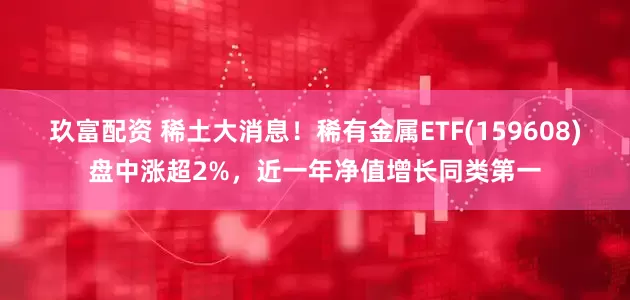 玖富配资 稀土大消息！稀有金属ETF(159608)盘中涨超2%，近一年净值增长同类第一